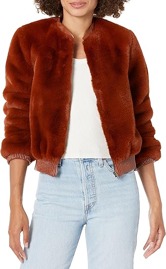 faux fur jacket bomber