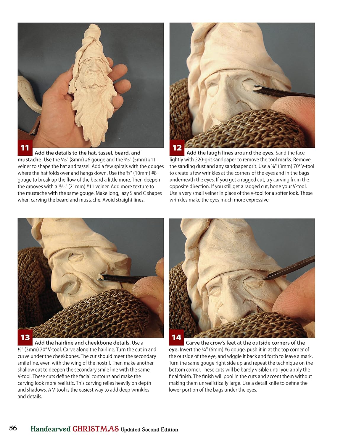 Handcarved Christmas, Updated Second Edition: 40 Beginner-Friendly Projects for Santas, Ornaments, Angels & More (Fox Chapel Publishing) Woodcarving Compilation from Woodcarving Illustrated Magazine