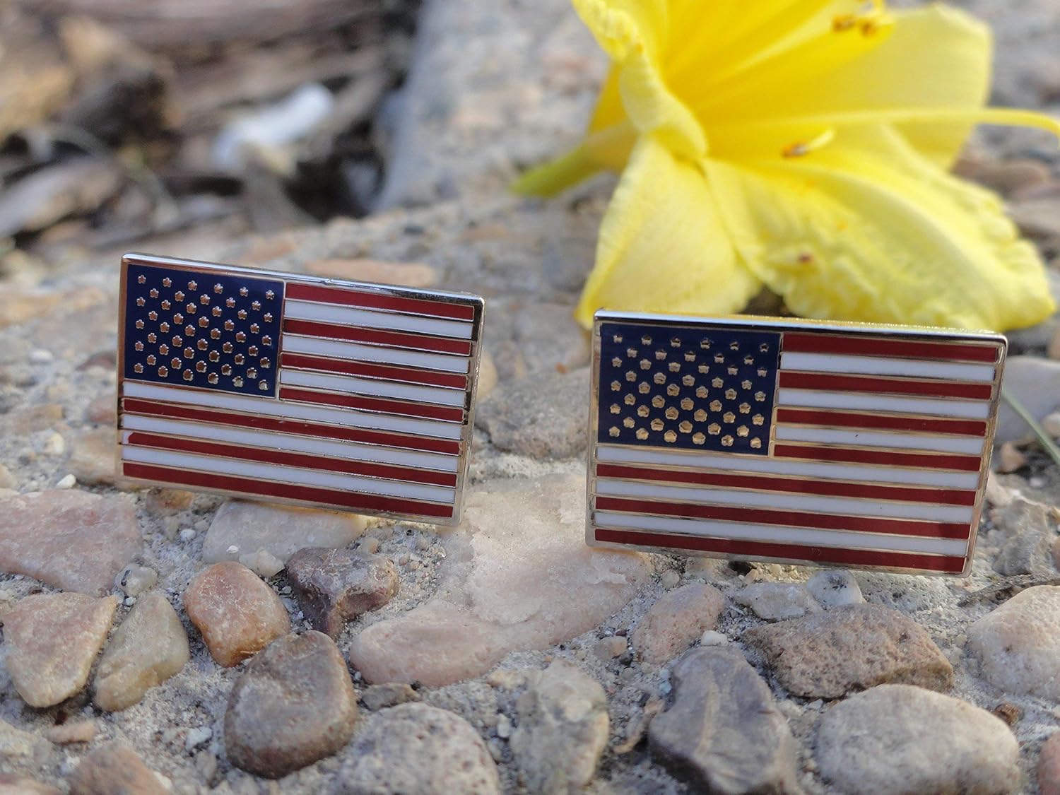 USA American Flag Cufflinks, Lapel Pins, Tie Bars, Earrings, Jewelry and Accessories