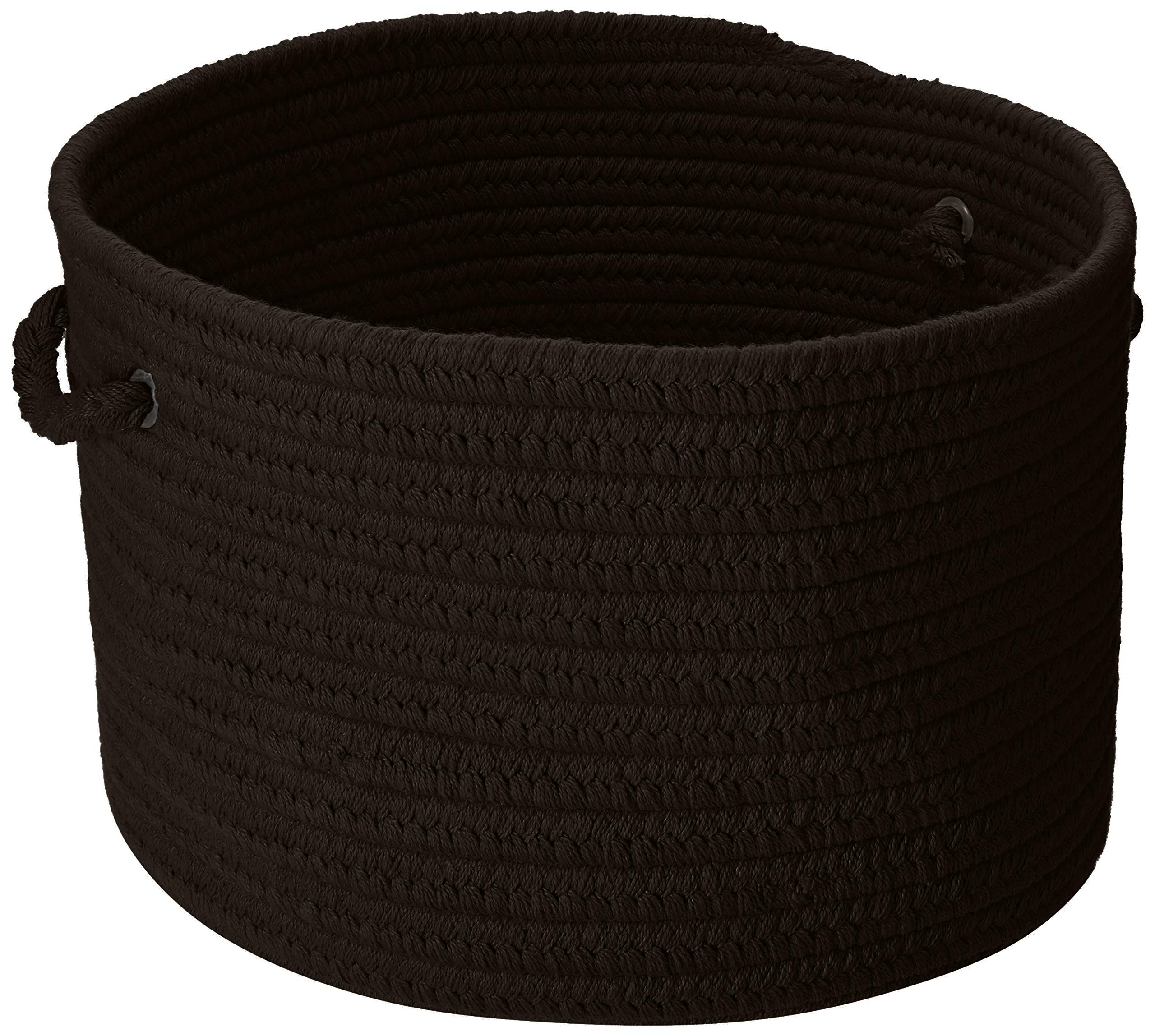 Cesta Sunbrella de Colonial Mills ébano para ordenar tu terraza o salón