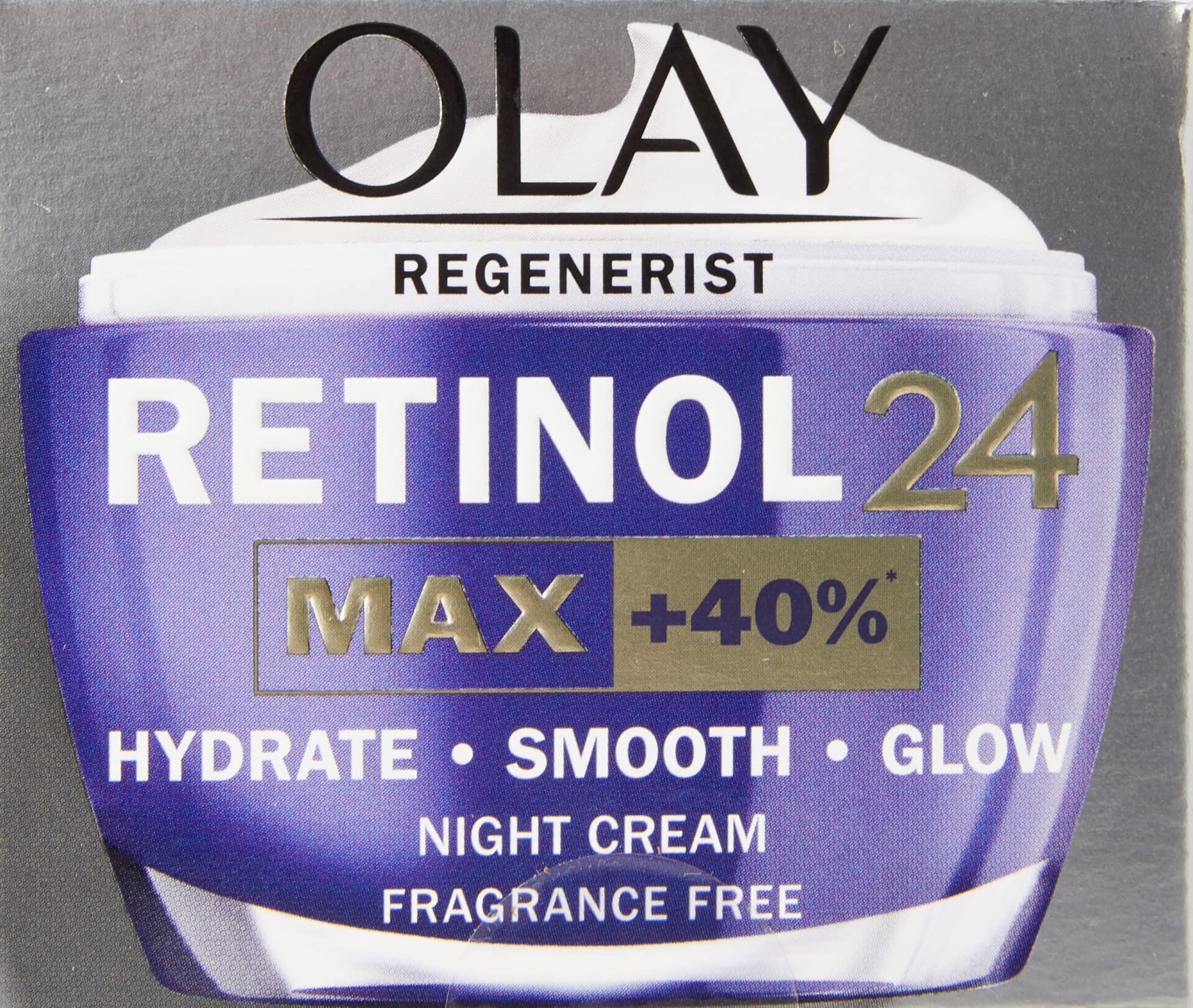 Olay Retinol 24 MAX Krem na noc z 40% więcej kompleksu retinolu, zaawansowany krem przeciwzmarszczkowy pod oczy dla jędrniejszej skóry, redukuje zmarszczki, drobne linie i pigmentację, 50 ml