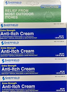 Dr. Sheffield's Extra Strength Anti-Itch Cream with Histamine Blocker - Fast Relief for Bites, Rashes, Sunburn - 1.25 oz