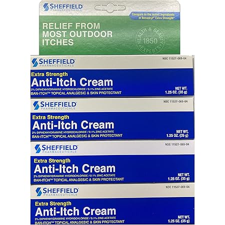 Amazon Com Dr Sheffield S Anti Itch Cream With Histamine Blocker 1 25 Oz 4 Health Personal Care