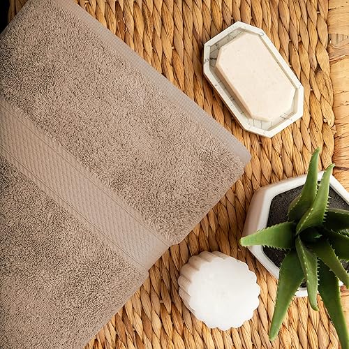 Vista 1158 de SUPERIOR - Juego de toallas de algodón egipcio de 28.22 oz/m², incluye 2 toallas de baño, 2 toallas de mano, 2 toallas para la cara, artículos