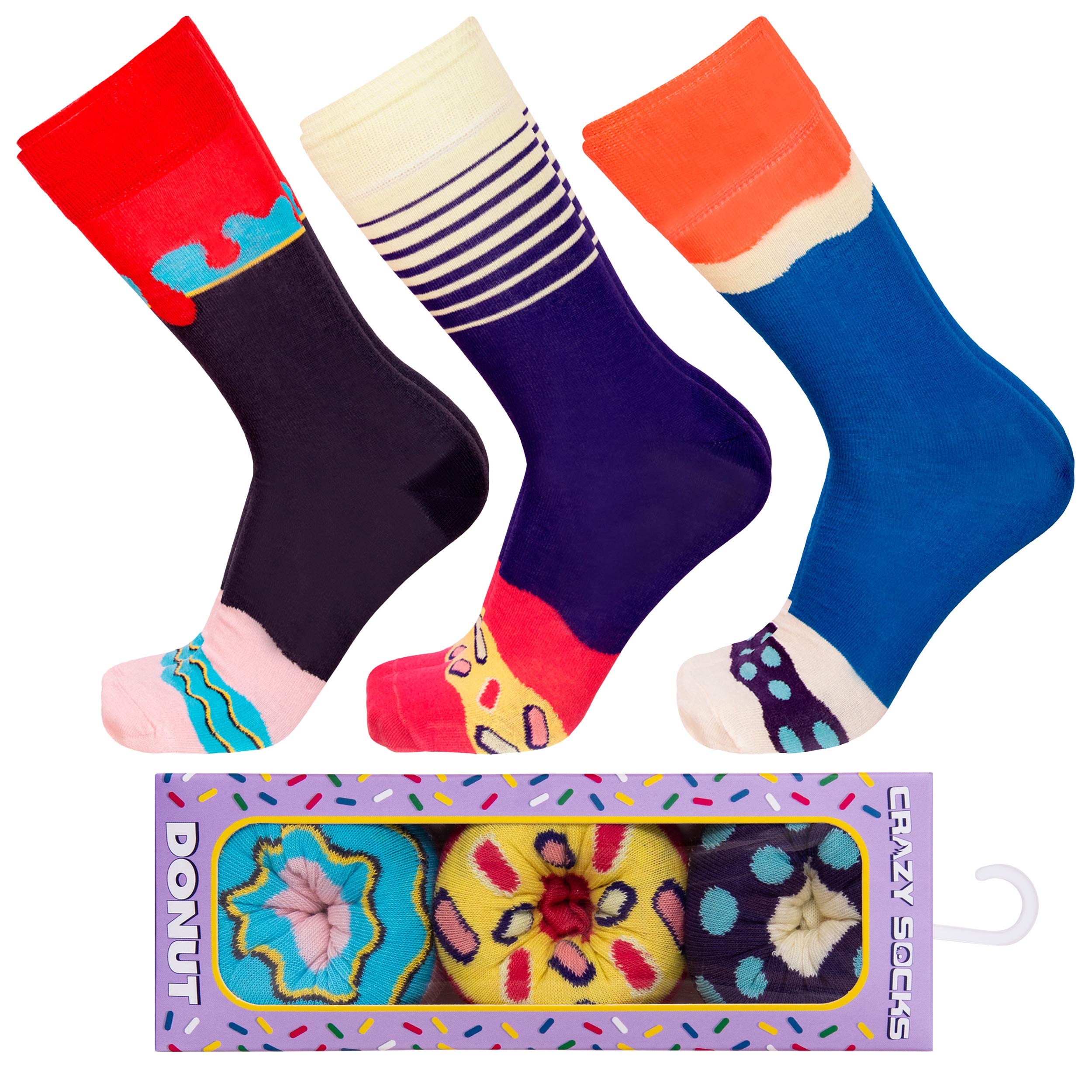 Crazy Socks Rozmiar: 43/46 Skarpetki w pudełku - idealne na prezent - Bawełna BIO - Crazy Socks - zabawne i oryginalne Mężczyźni Szybkie Menu