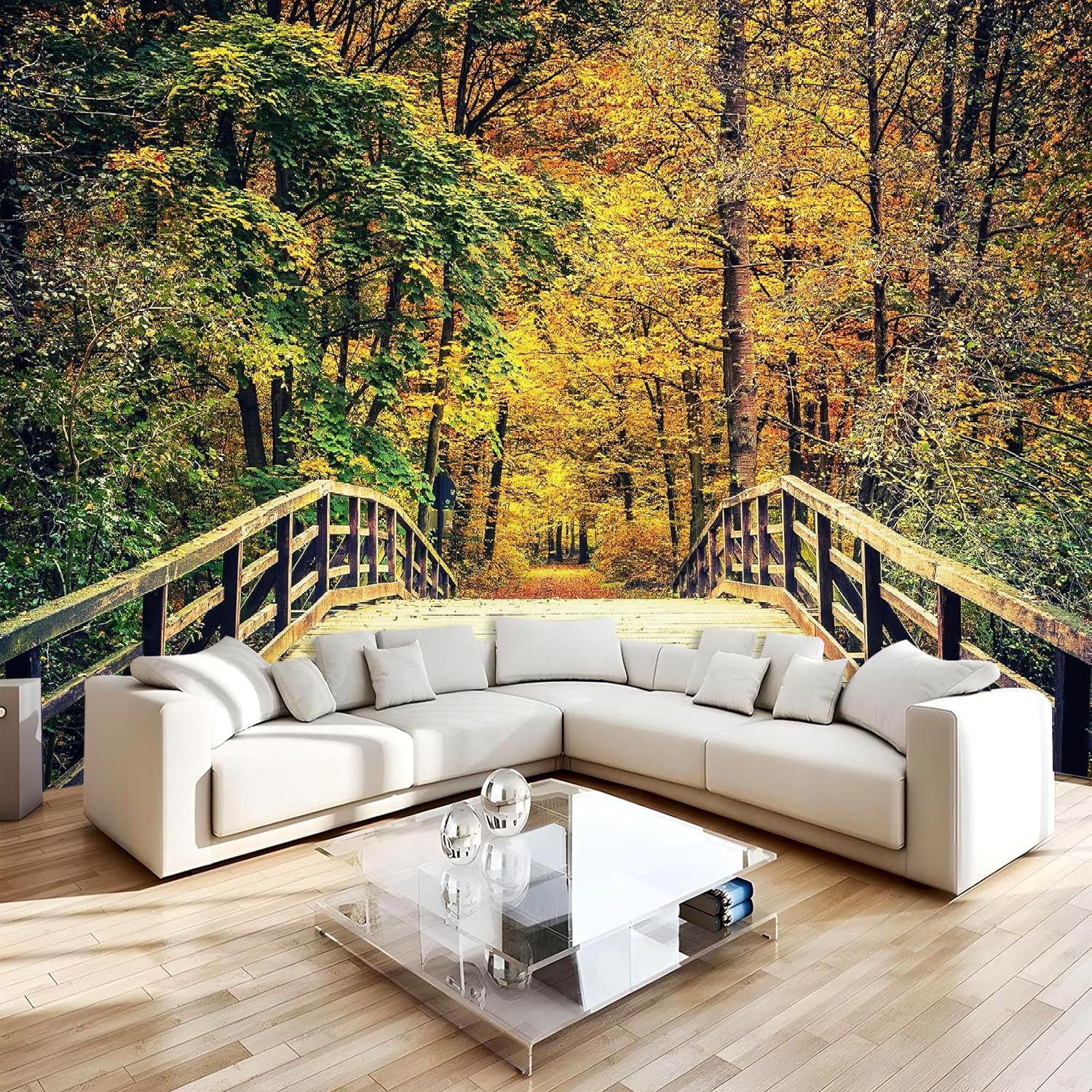 Poster mural forêt 3D créez une ambiance nature dans votre chambre