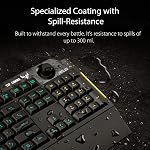 ASUS Membrane Gaming Keyboard for PC - TUF K1 | Programmable, Onboard Memory | Dedicated Volume Knob, Aura Sync RGB & Side Lighting | Detachable Wrist Rest | Spill-Resistant | Highly Durable | Black