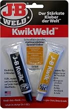 JB Weld 8276-DEU KwikWeld Quick Binding Steel Reinforced 2-Component Epoxy Adhesive, Binds in 6 Minutes