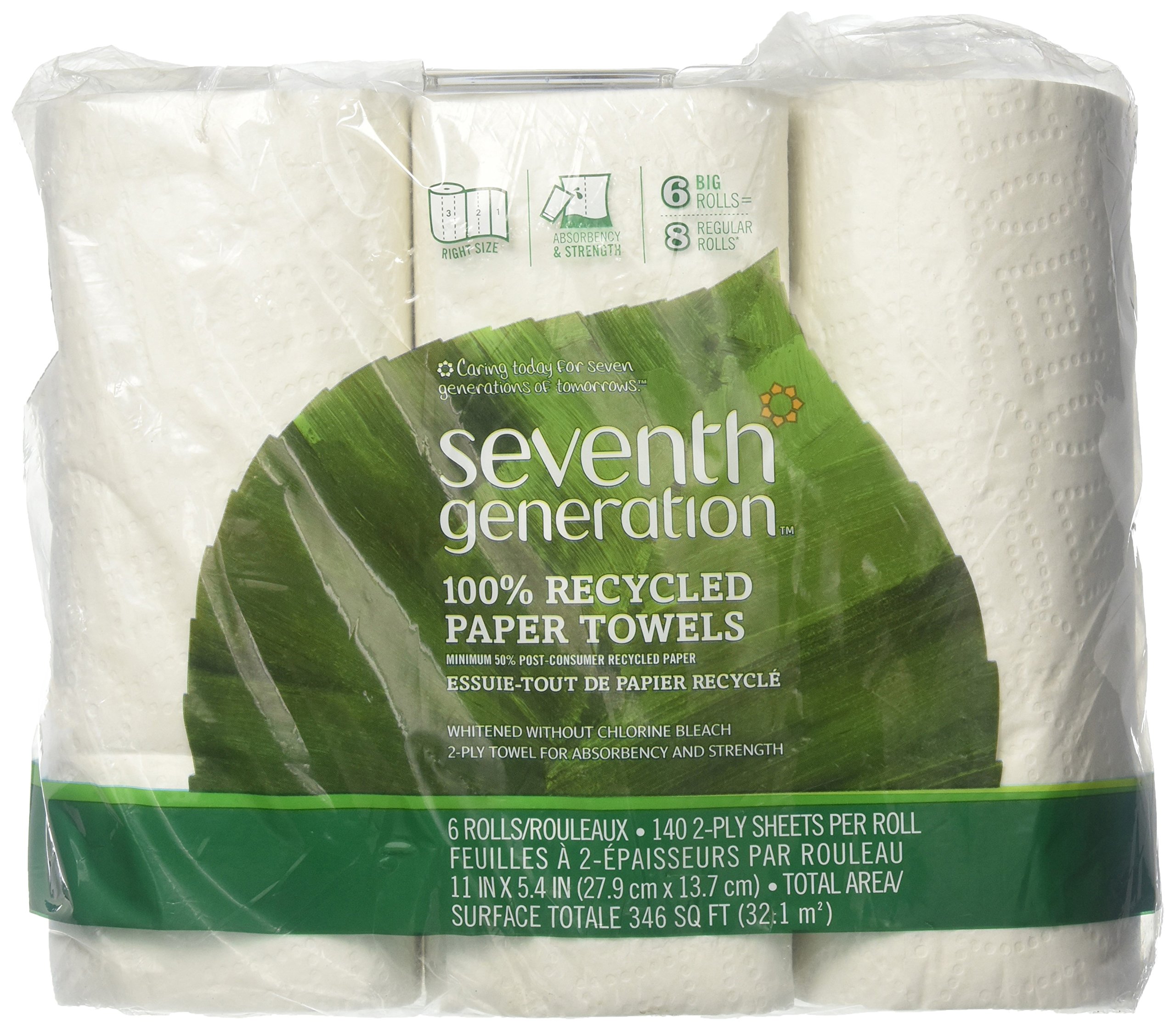 Seventh Generation Paper Towel 6RL PCK, 1 EA