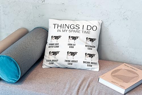 Miniatura 2 de OFlich Funda de almohada de vaca lechera de 18 x 18 pulgadas, funda de cojín decorativa de granja para el hogar, dormitorio, sala de estar, regalos
