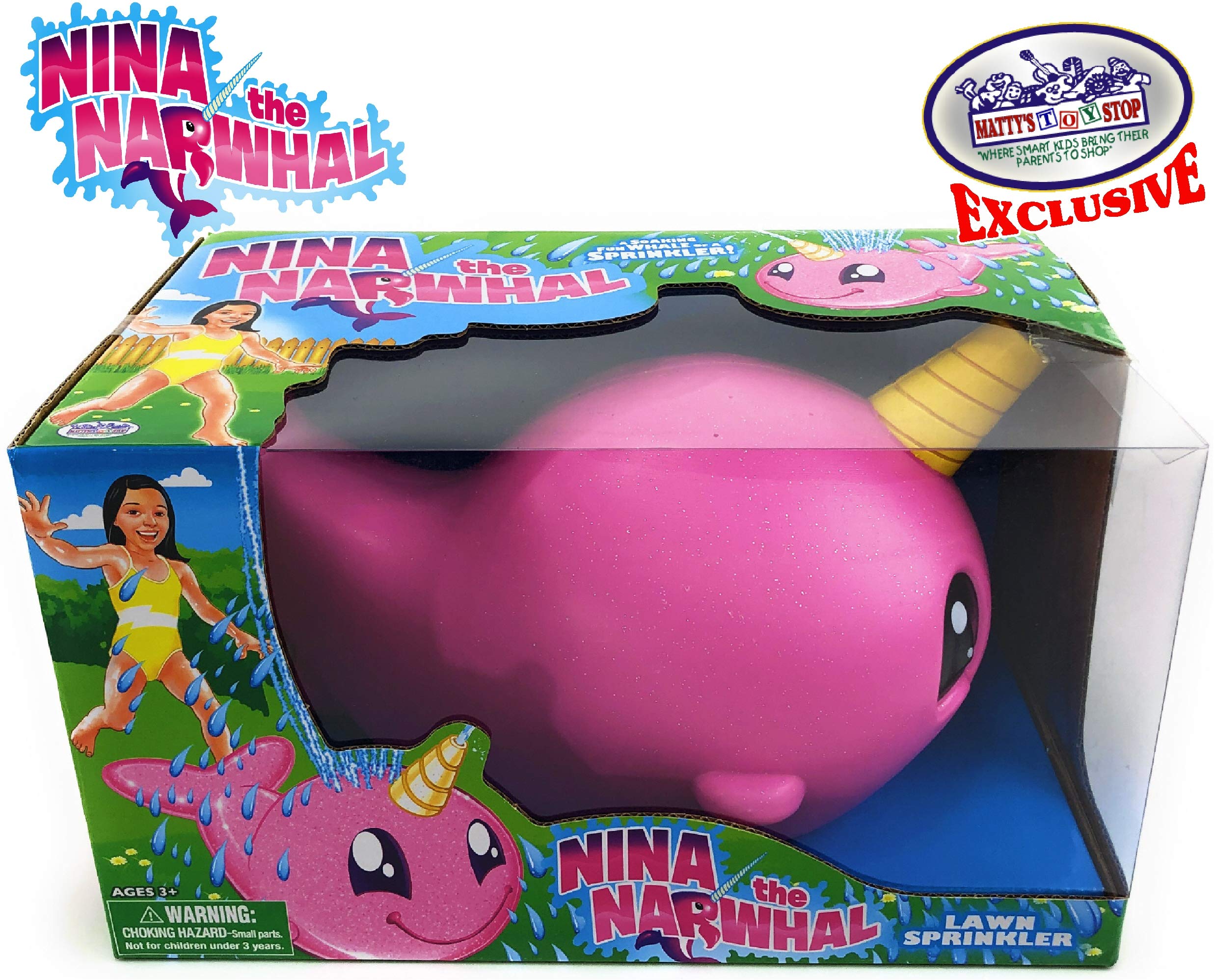 Nina The Narwhal (Pink Unicorn of The Sea) Water Sprinkler
