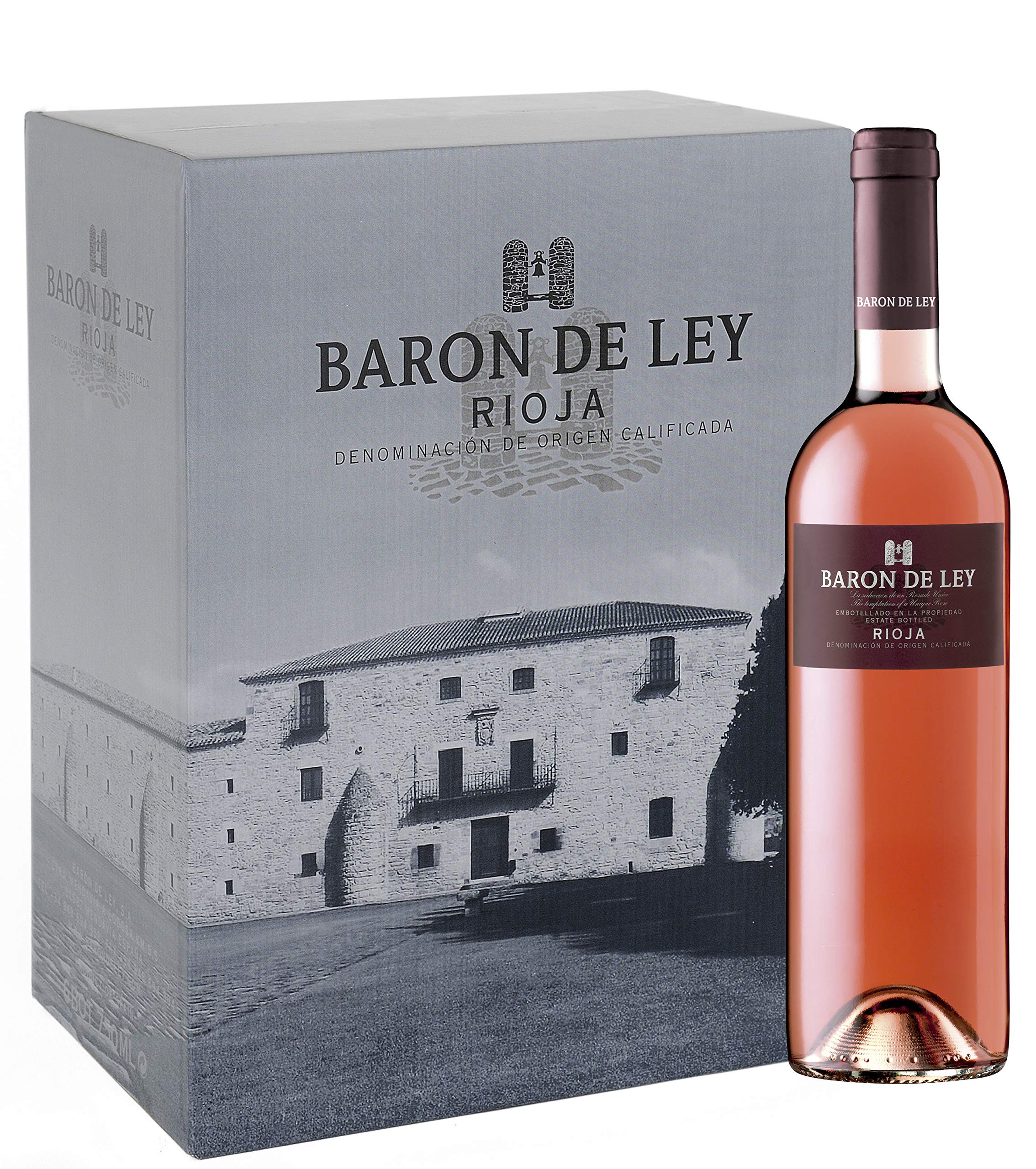 Baron De Ley Rosado, Vino rosado DOC Rioja, Variedad Tempranillo y Garnacha, Fresco y afrutado, Caja 6 botellas, 750 ml
