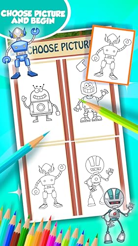 Livro para colorir de robô