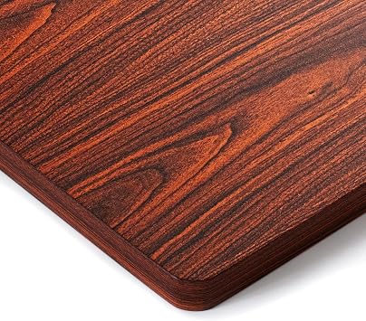 BIZUM Whole-Piece Particle Board Table Top Wood Countertop for Standing Desk DIY, 48x24x1 Inch Mahogany Desk Top