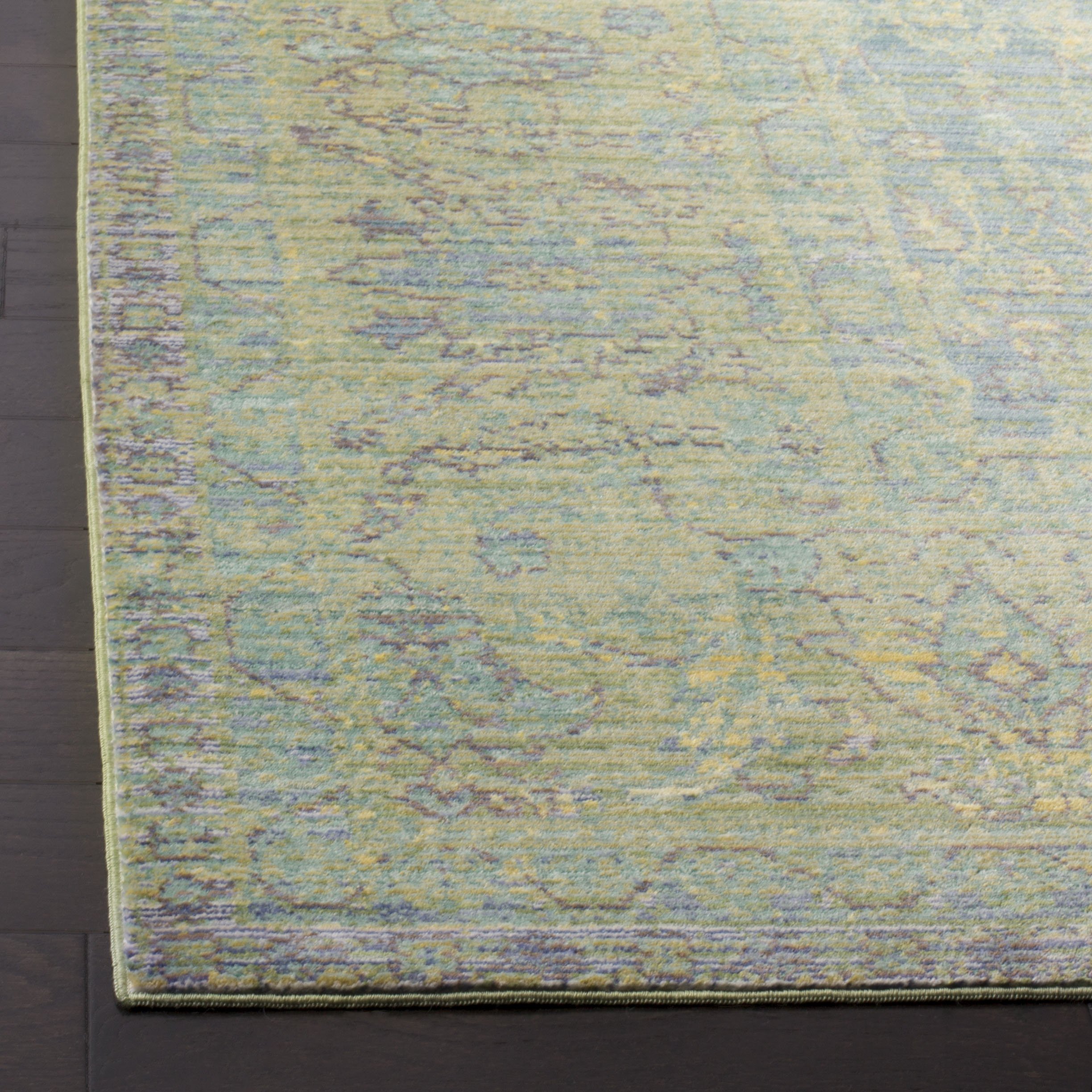 SAFAVIEH Teppich „Valencia“ – Stylisher Kurzflor In Blau/Multi Für Wohnzimmer, Schlafzimmer & Mehr