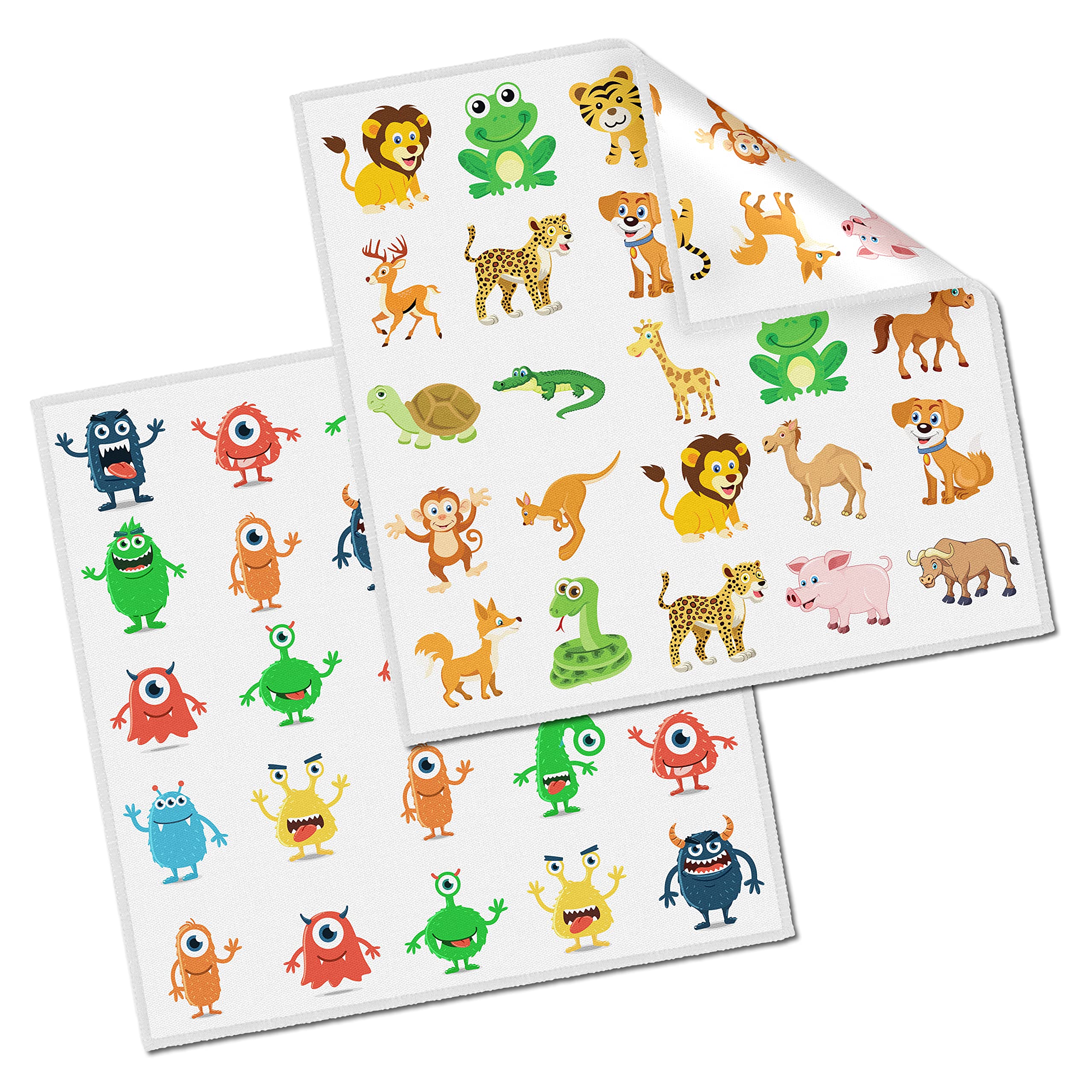 Panni In Microfibra Per Occhiali - Pacco Da 3, 20x20 Cm, Motivi Geometrici, Lavabili - Foto 5