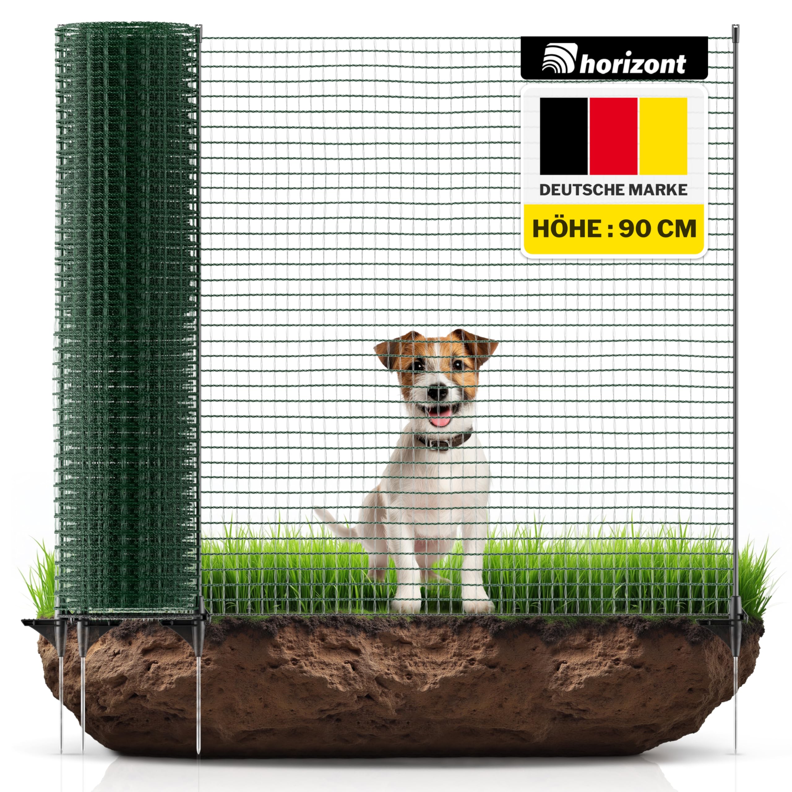 Smabix® Mobiler Steckzaun 25m X 90cm – Flexibler Gartenzaun Für Hunde, Hühner, Hasen & Kleintiere, Sofort Einsatzbereit