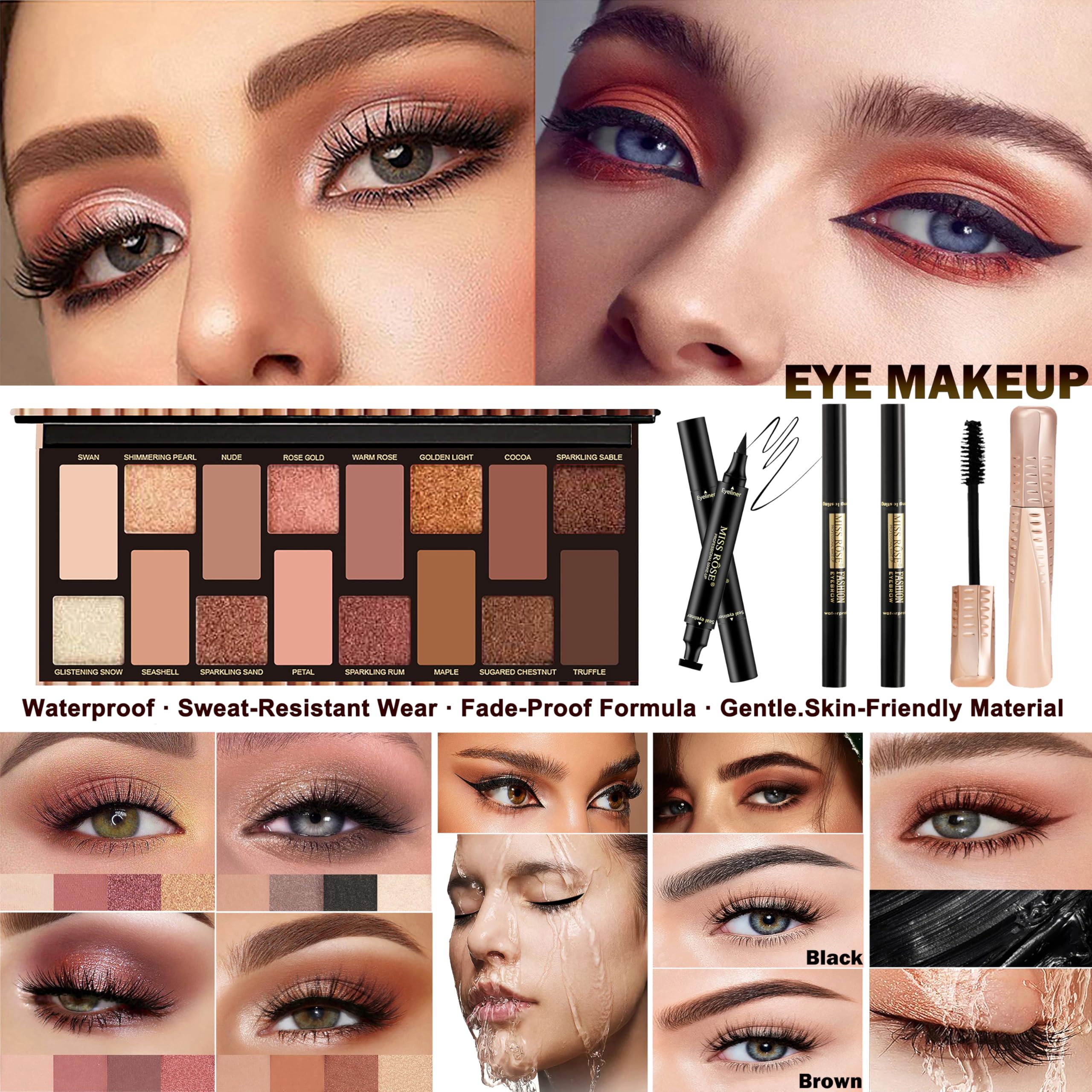 Loveächt Make-Up Sets - All In One Make Up Set For Women - Makeup Kit with Eye Shadow Palette, Lipstick - Image 3