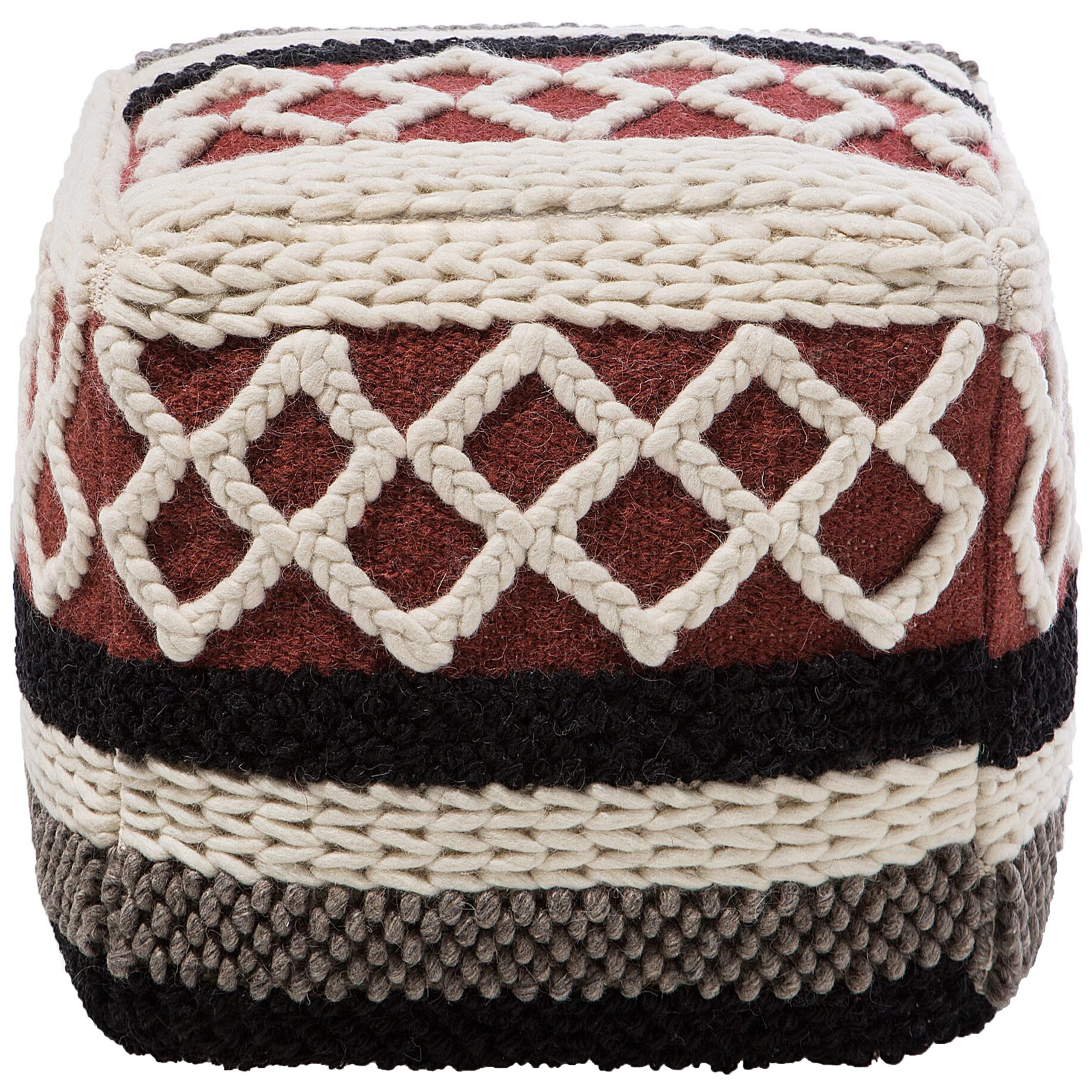 Beliani Pouf in tessuto multicolore 42 x 48 cm