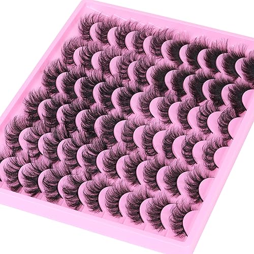 Miniatura 7 de Eefofnn Pestañas esponjosas, 30 pares de pestañas postizas de visón, 6 estilos, pestañas de tira mixta, pestañas de ojo de gato, pestañas de visón