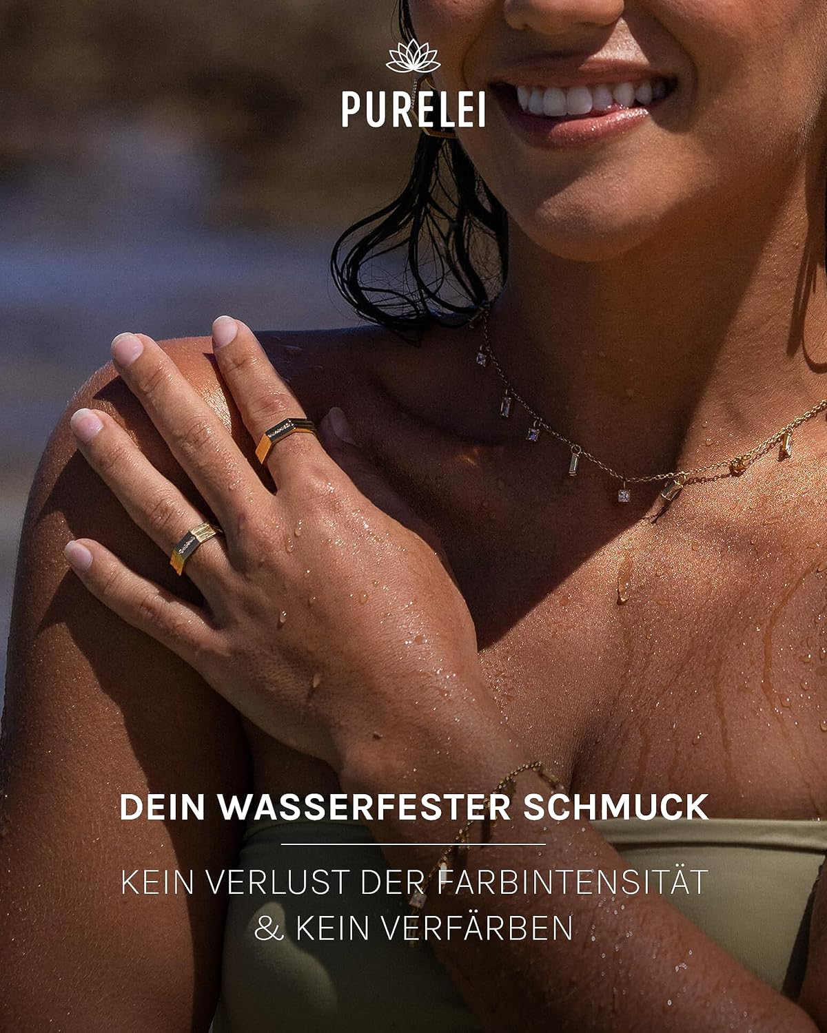 Purelei® Powder Necklace – stainless steel jewelry – Waterproof chain –15.75-17.72 inches adjustable length – Fashion jewelry for your individual look - Image 5