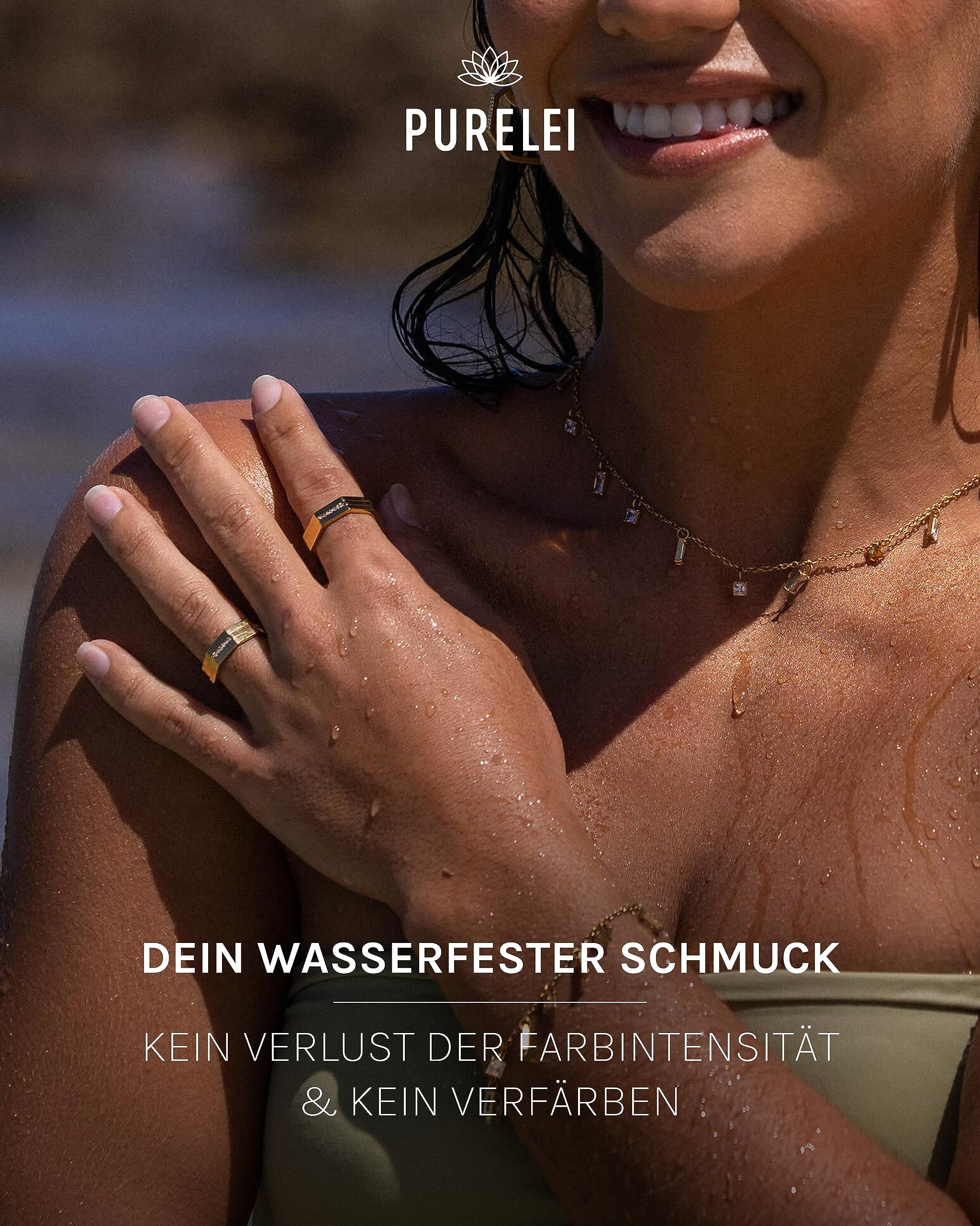 Purelei Powder Kette Damen – Halskette Damen aus langlebigem Edelstahl – Wasserfeste Kette – 40-45 cm Länge verstellbar – Halskette für deinen individuellen Look
