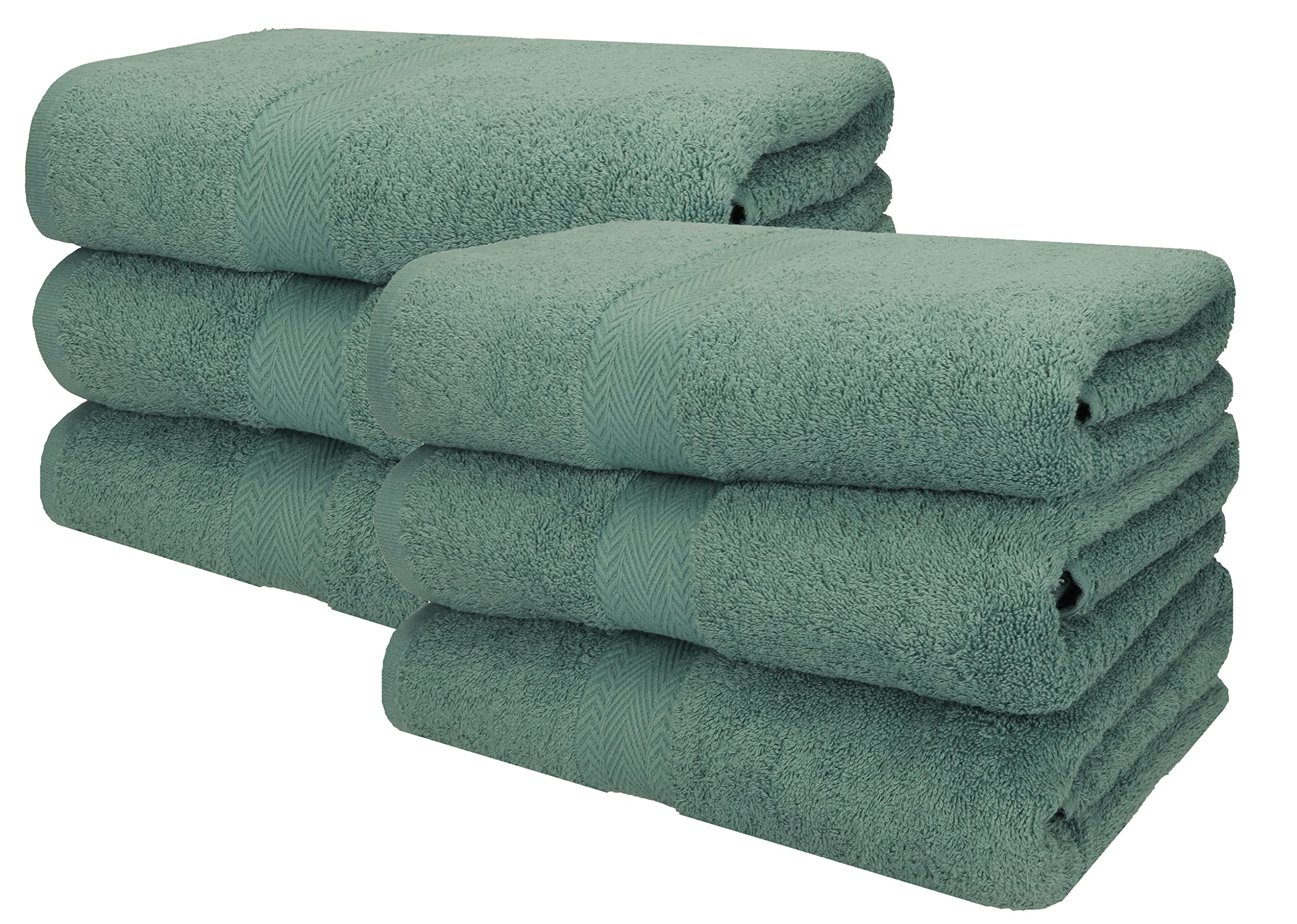 Betz 6 sztuk ręczników do sauny, zestaw ręczników do sauny, jakość premium, 100% bawełna, frotte, rozmiar XXL, 70 x 200 cm, kolor zielony jodłowy