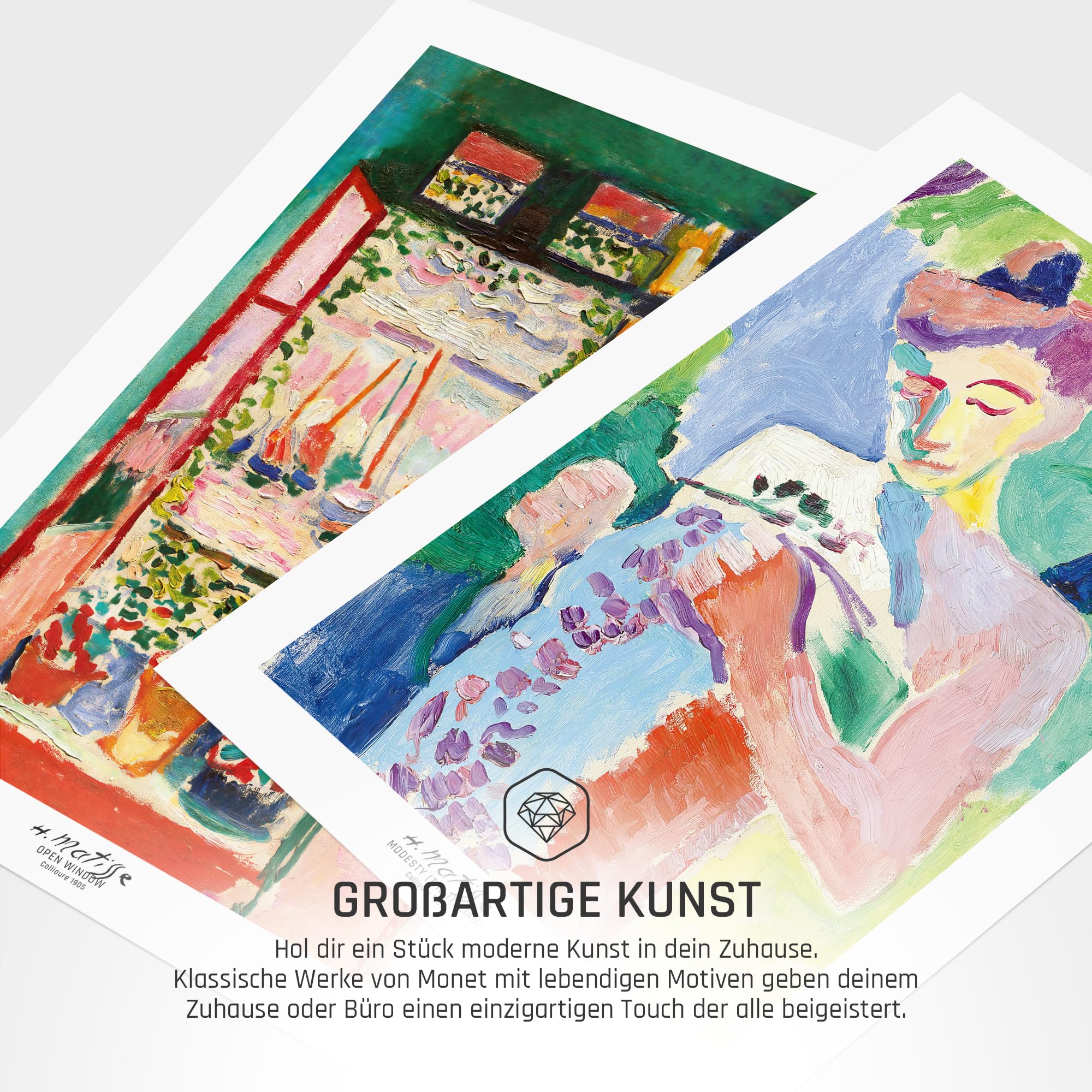 JINZUNRUI Set di 6 poster di colore verde Matisse, moderni, decorazione da parete, per soggiorno, camera da letto, vintage, stampa artistica floreale con motivo floreale, formato A4, Henri Matisse