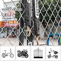 Vista 8 de Cadena de seguridad resistente, más larga de 10 pies x 38 pulgadas de grosor, resistente a los cortes, cadena de bloqueo antirrobo de acero