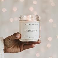 Vista 50 de Sweet Water Decor Sugar Cookies Candle - Sugar Cookies, Vanilla, and Buttercream Scented Soy Christmas Candles and Decor for Home - 9oz. Clear Jar