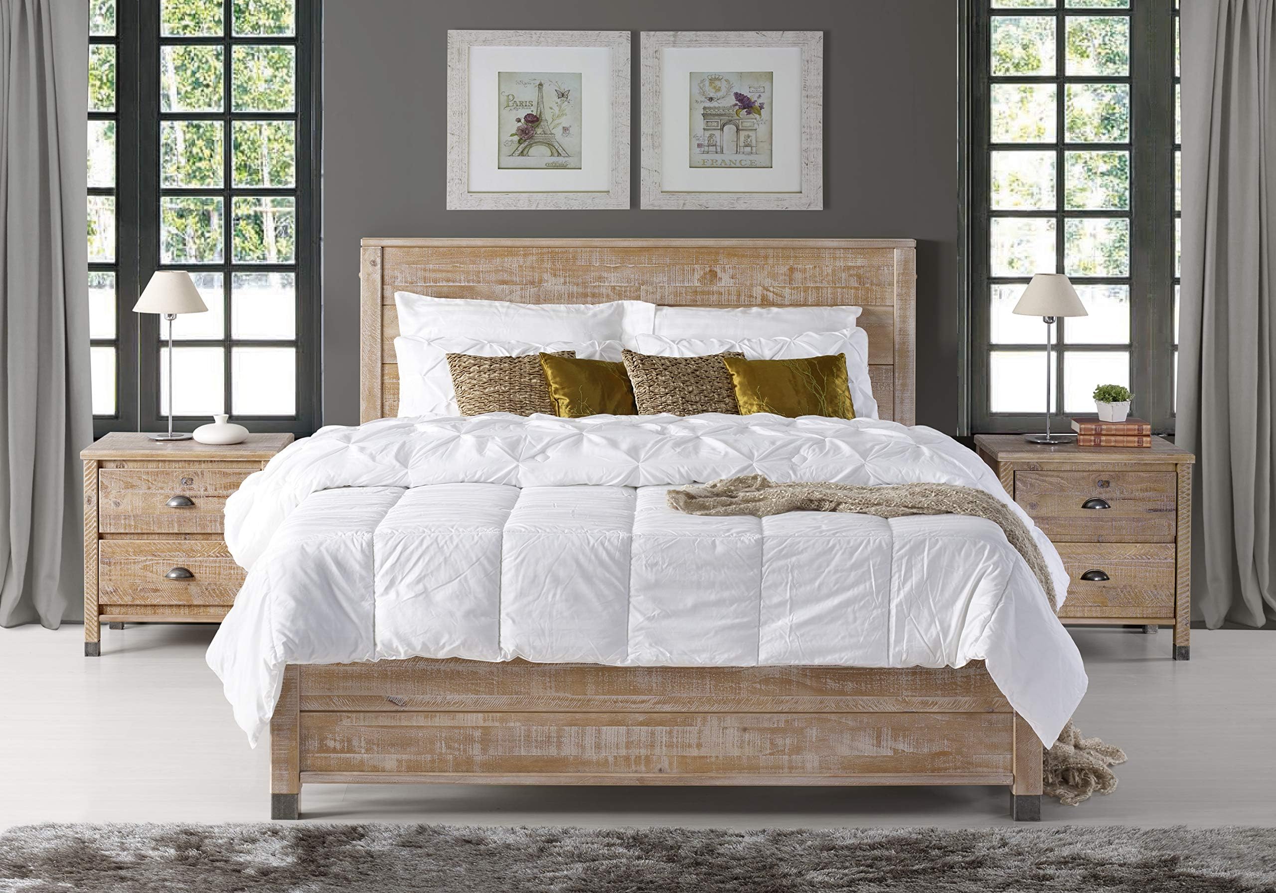 CamaflexiBaja Platform Bed, Queen Size, Brown