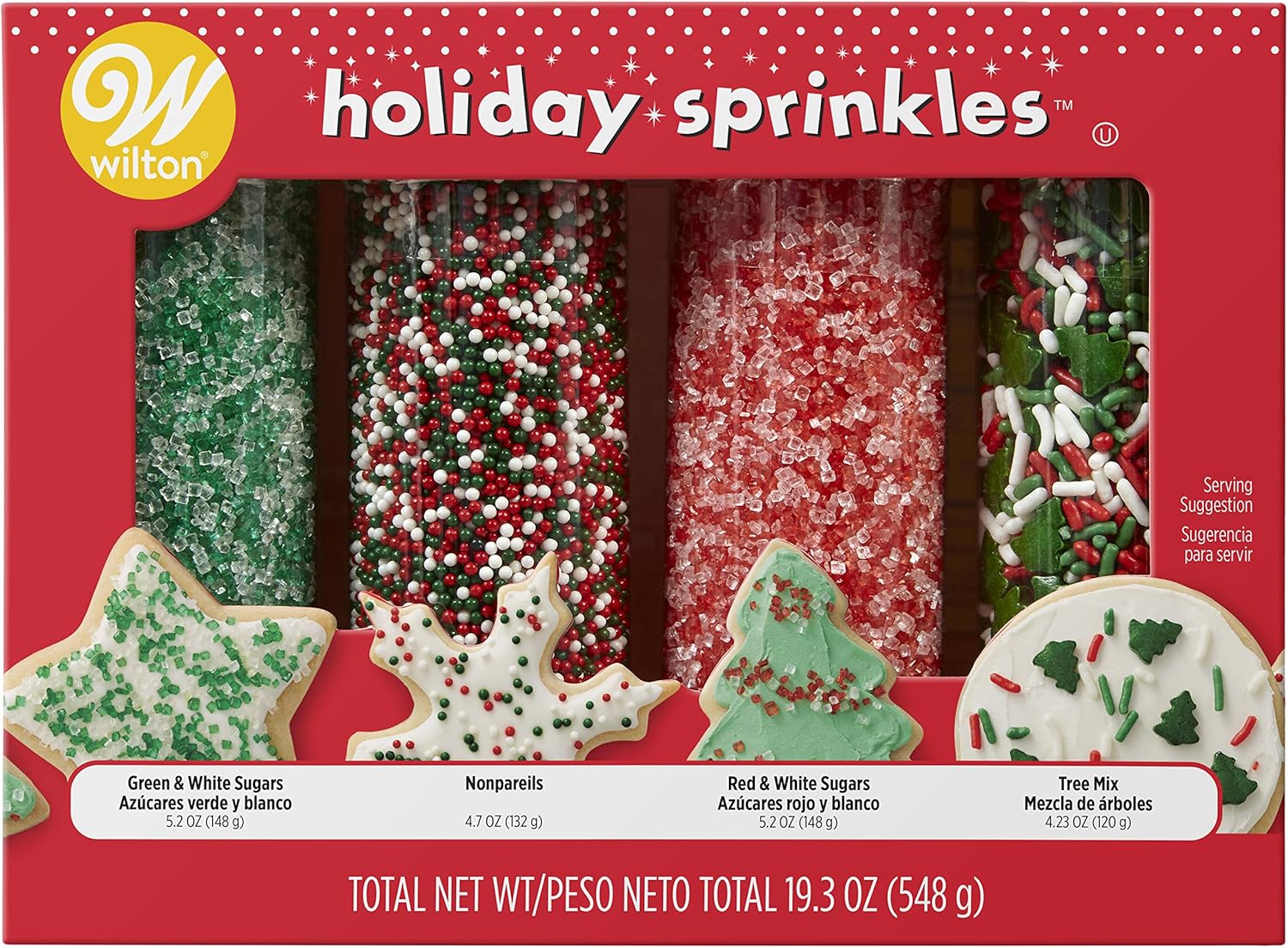 Wilton Traditional Mix Holiday Sprinkles Mega Set of 4, 19.3 oz, Red, Green and White - Image 9