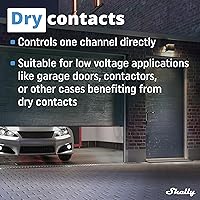 Vista 3 de Shelly Plus 1 UL Interruptor de relé inteligente WiFi con contactos secos, automatización del hogar, puerta de enlace Bluetooth, compatible