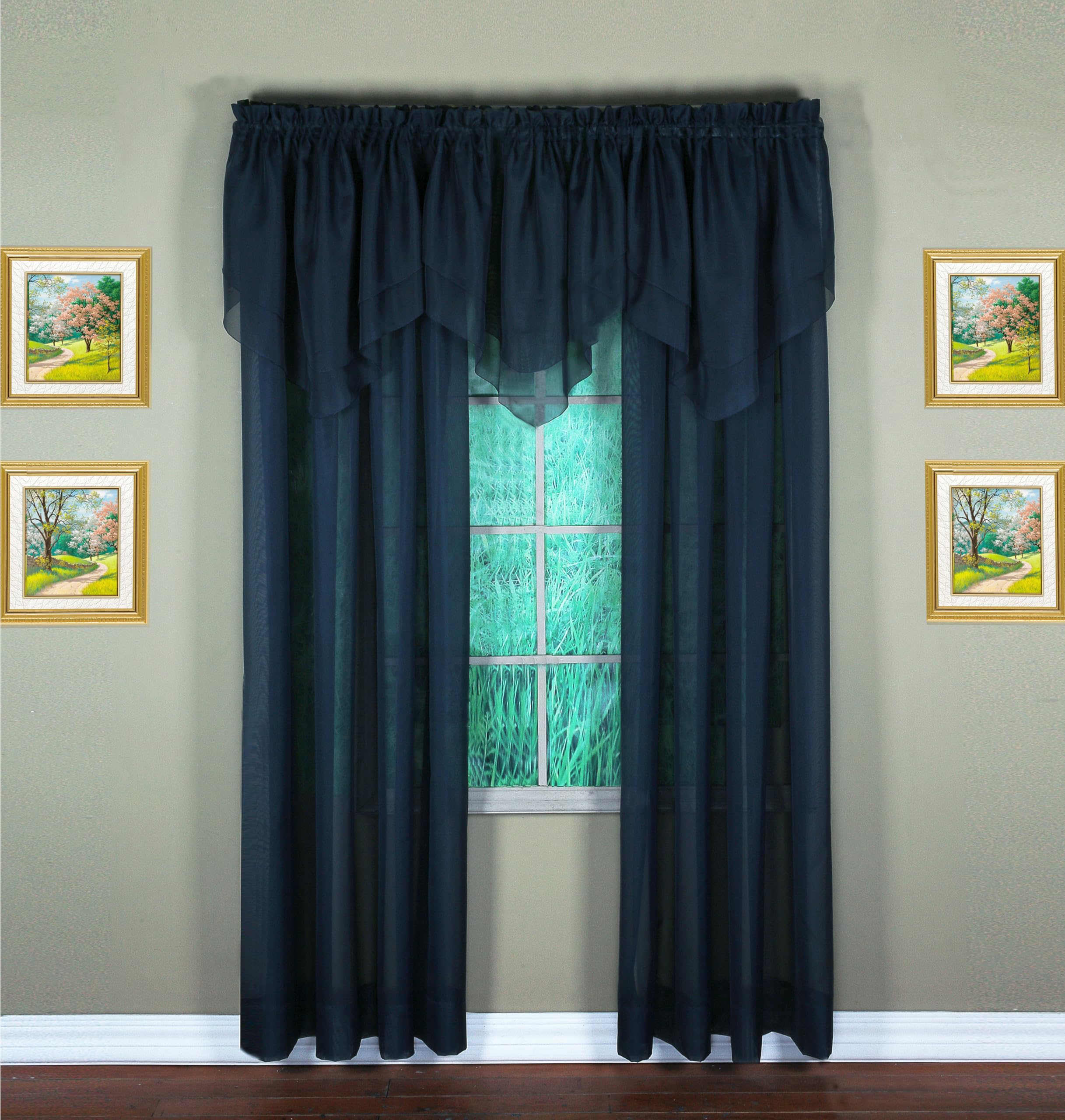 Today's Curtain Emelia Original Voile Panel 72", Navy, 60" W x 72" L — image 1