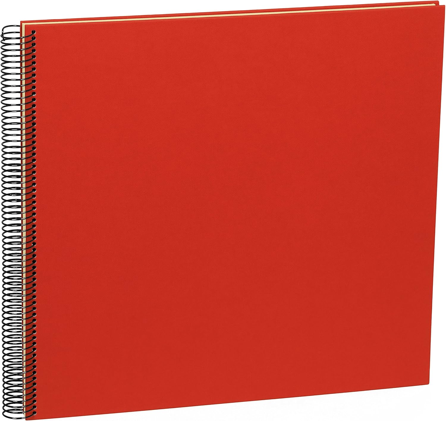 Semikolon - Spiral Economy Large Cream Paper Photo Album (13.6 × 13 in.), Red