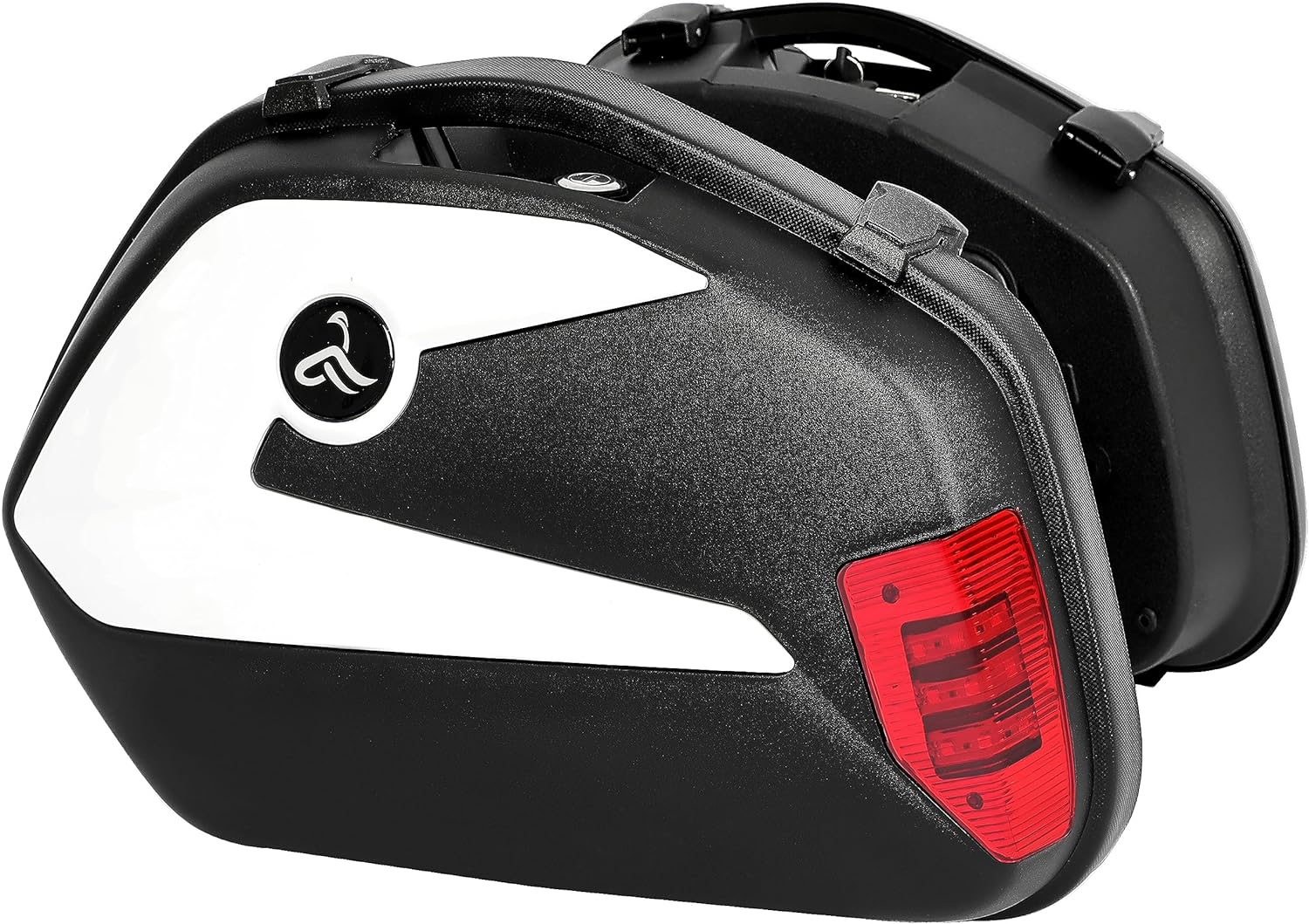 KUAFU Hard Saddle Bag Trunk With Lights Locks Compatible with Can-am Spyder ROADSTER RS ST Honda Street 28L