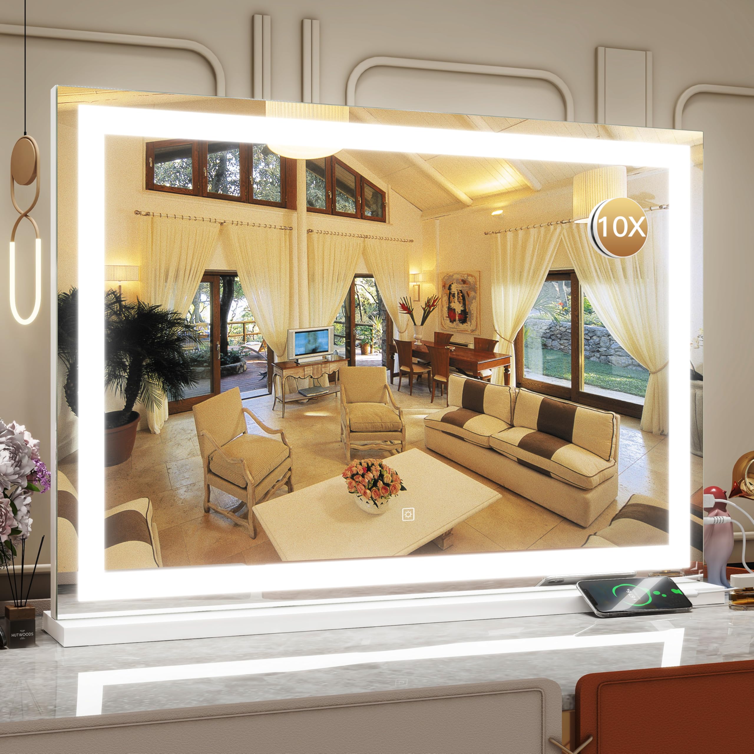ROLOVE Large Vanity Mirror