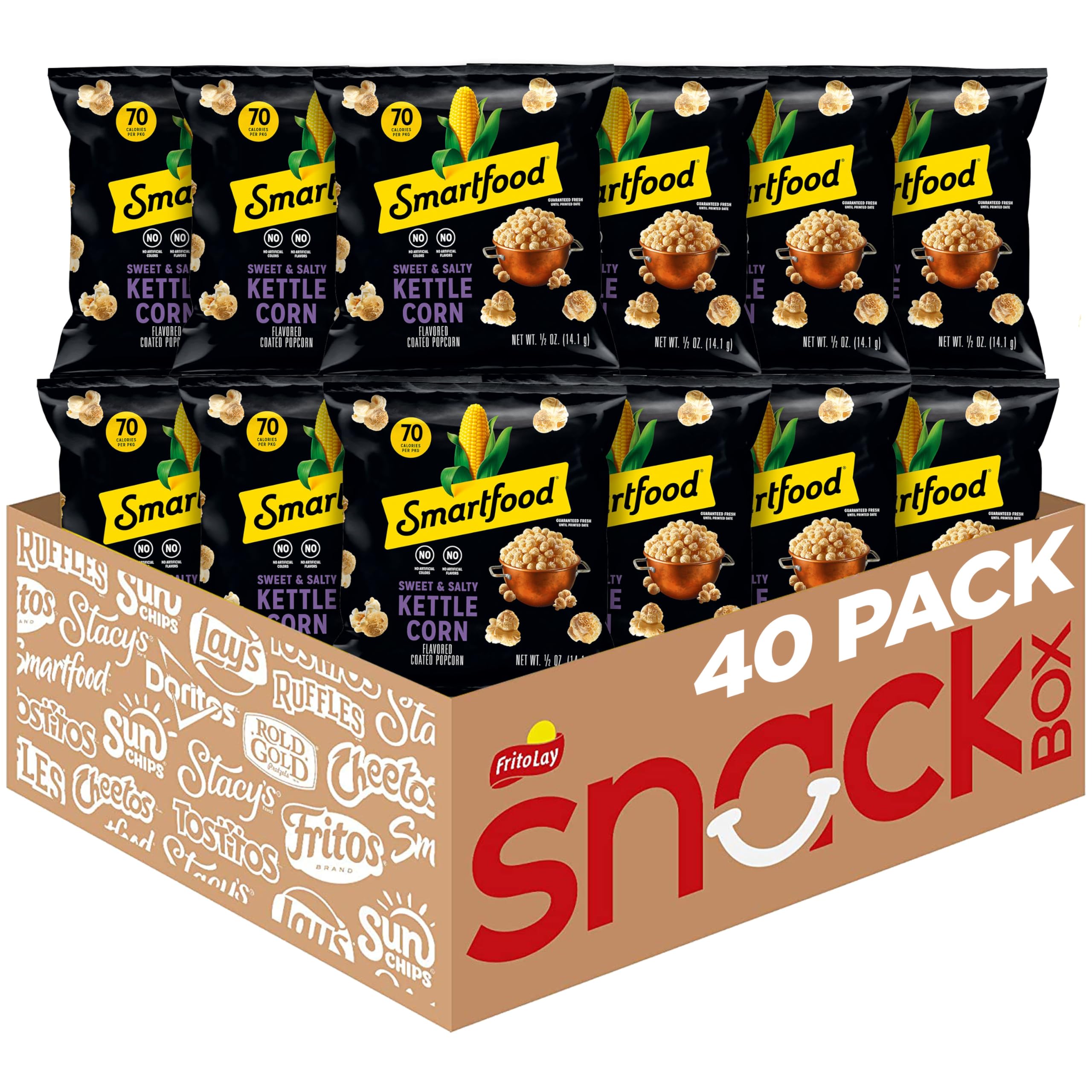 Popcorn, Sweet & Salty Kettle Corn, 0.5 Ounce (Pack of 40)