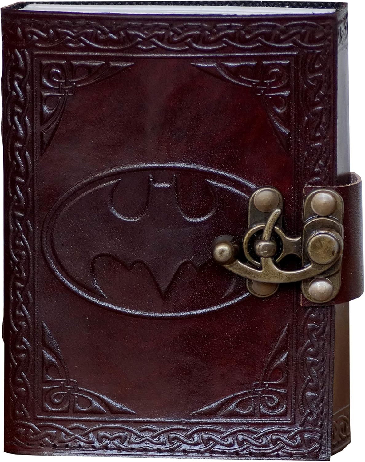 New Design Handmade Leather Journal Celtic Batman 120 Pages Notebook Organizer Day Planner Notebook 6x4.5 Inches