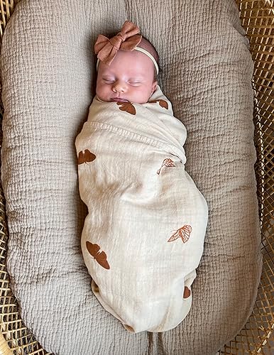 Miniatura 2 de Leyl&Ari Manta de muselina para bebé  Envoltura de recepción 100% orgánica (mariposas bohemias)