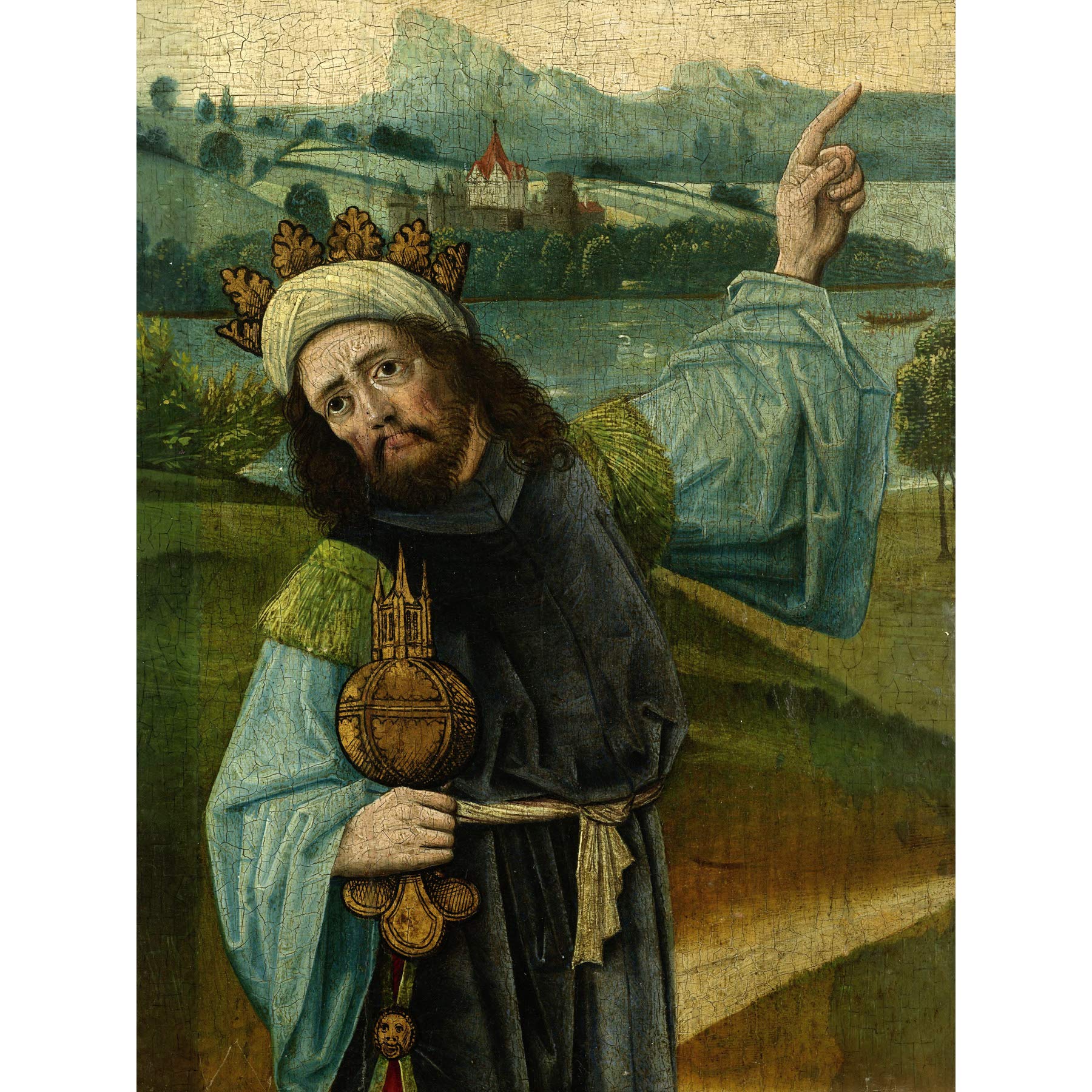 Artery8King Melchior Pointing At Star Adoration Of Magi Premium Wall Art Canvas Print 18X24 Inch