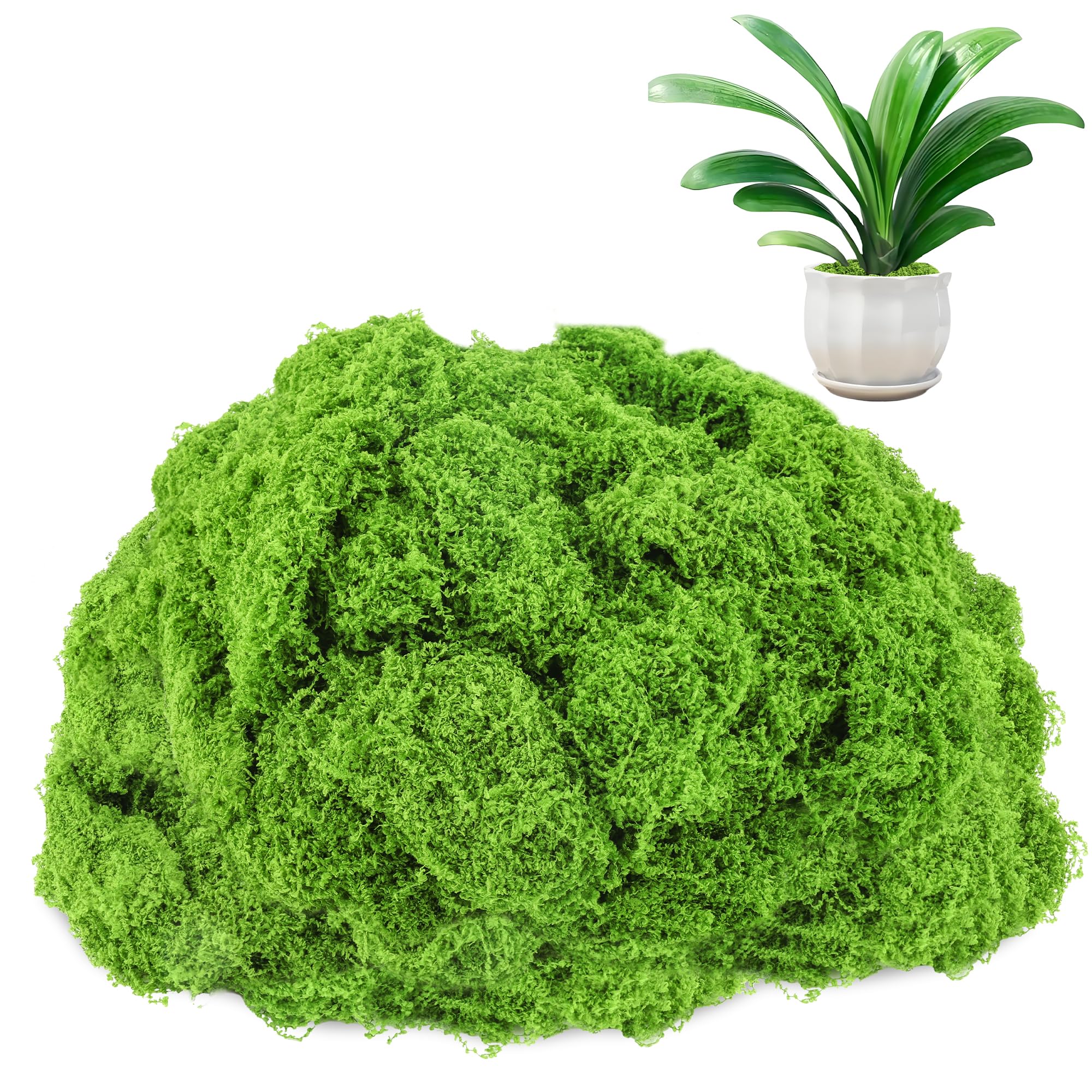 Windspeed 500g Artificial Moss for Crafts, Decorative Fake Green Moss for Plants Indoor