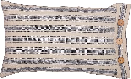 Miniatura 4 de Piper Classics Market Place - Funda de almohada de rayas azules (12 x 20 pulgadas)