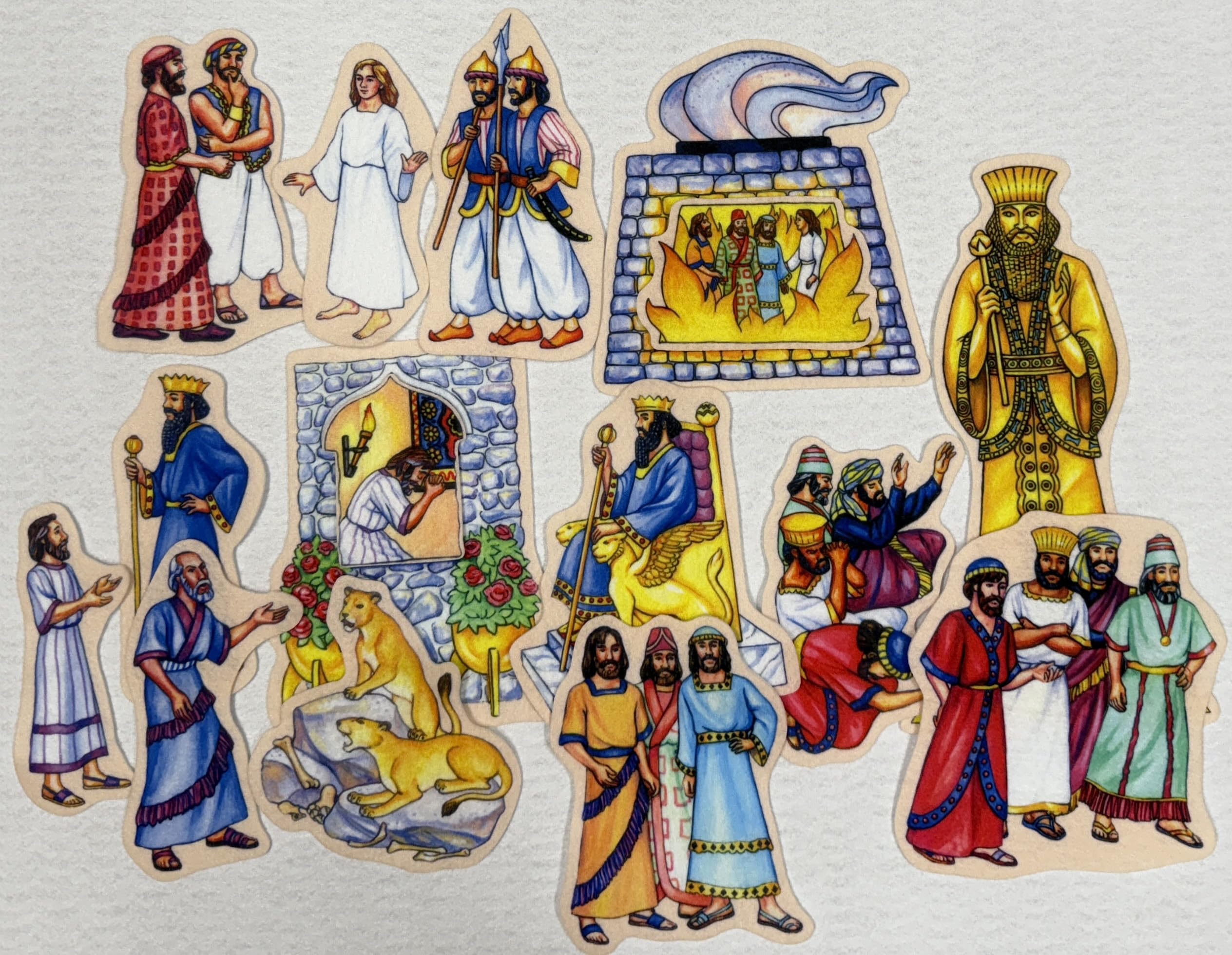Story Time Felts Daniel and The Lions Den Felt Figures for Flannel Board Bible Stories Precut