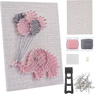 WEBEEDY DIY 3D String Art Kit for Adults Beginners, Elephant Craft Kit, Include All Necessary Accessories and Frame, Home Wall Decorations Christmas Unique Gift
