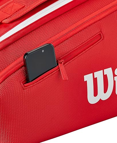 Miniatura 5 de WILSON 2025 Super Tour Rojo Raqueta de Tenis Bolsas - RojoBlanco