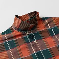 Open Collar Shirt: Orange Madras Open Collar Shirt: Orange Madras