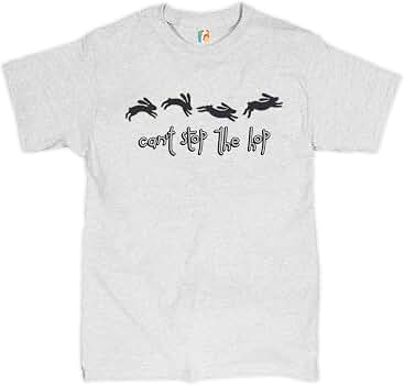 Can't Stop The Hop T-Shirt Funny Happy Easter Men's Tee Ash Gray