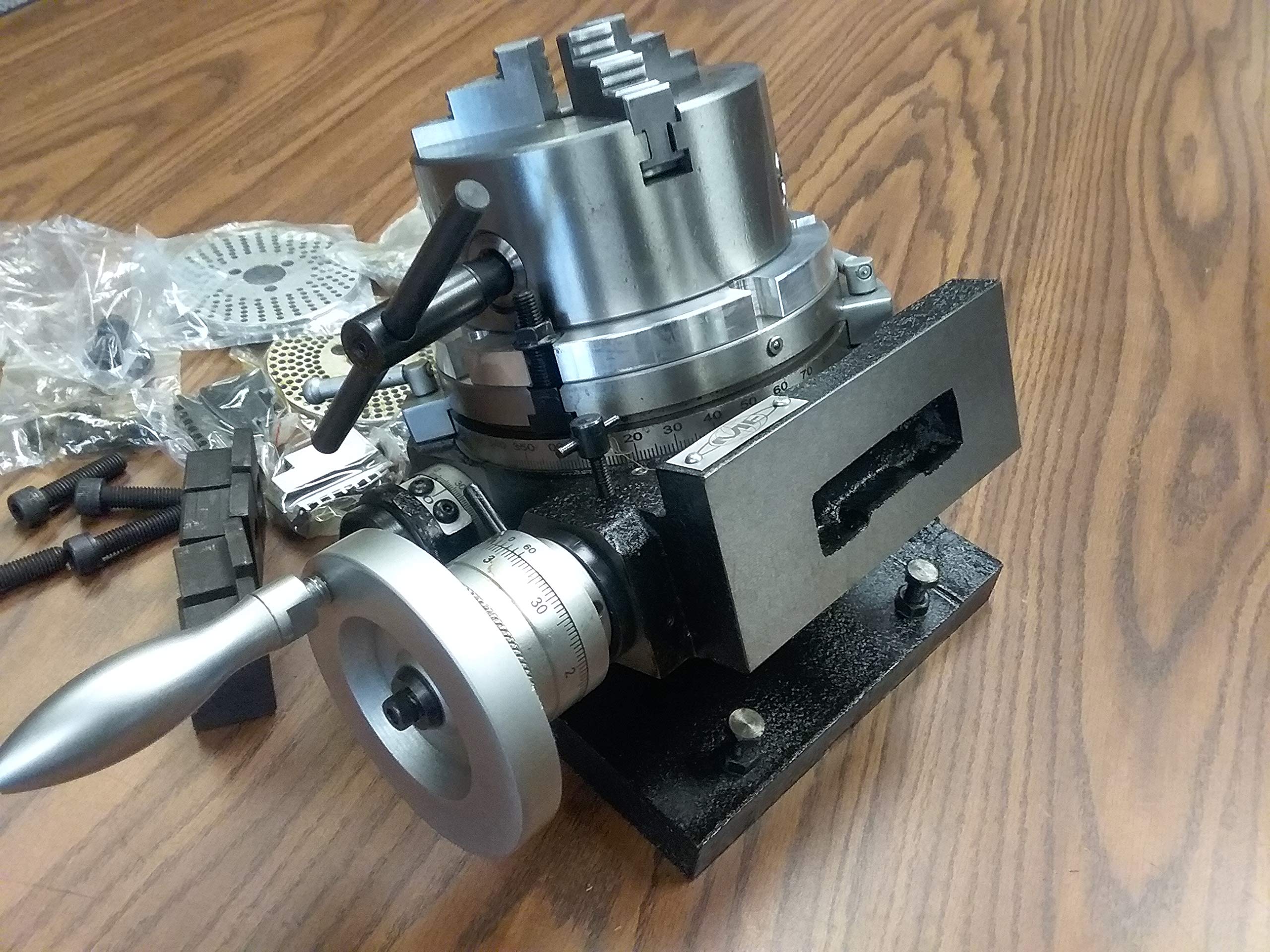 6 Tilting Rotary Table Heavy Duty w. 5 Chuck Dividing Plates #TSK-150- NEW product thumbnail 3