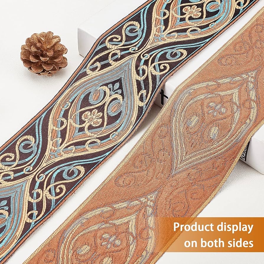 Amazon.com: PH PandaHall 3.6Inch Wide Jacquard Ribbon, 7